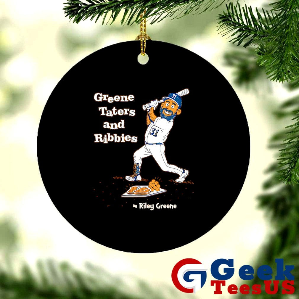 Greene Taters and Ribbies Riley Greene Detroit Tigers baseball art T-shirt