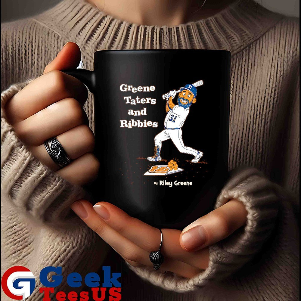 Greene Taters and Ribbies Riley Greene Detroit Tigers baseball art T-shirt