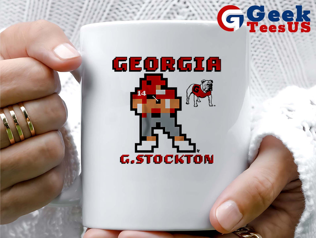 Gunner Stockton Georgia Bulldogs football 8 bit retro baller shirt