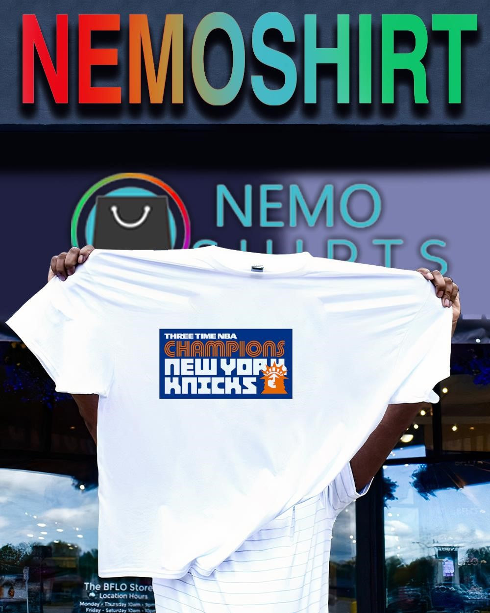 Three time NBA Champions New York Knicks graphic shirt