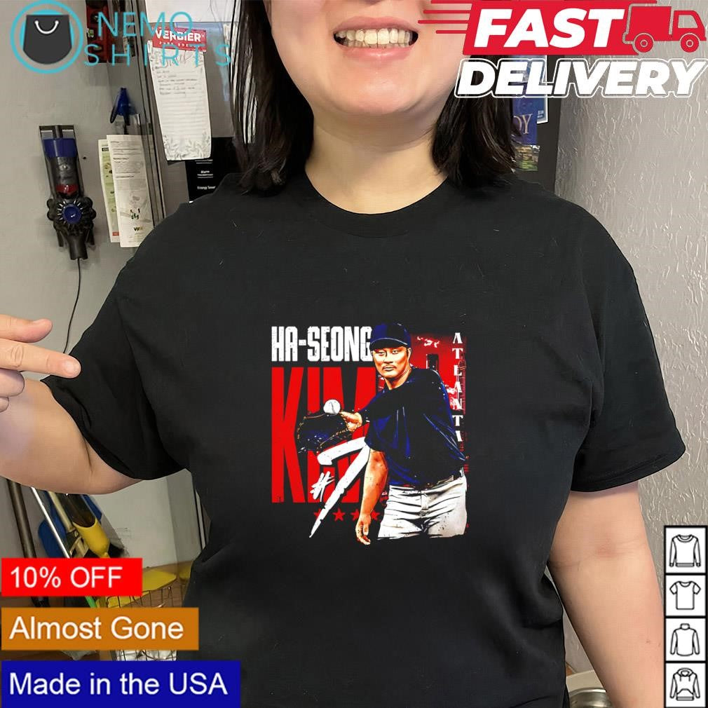 Ha-Seong Kim Atlanta baseball 7 player name skyline city shirt