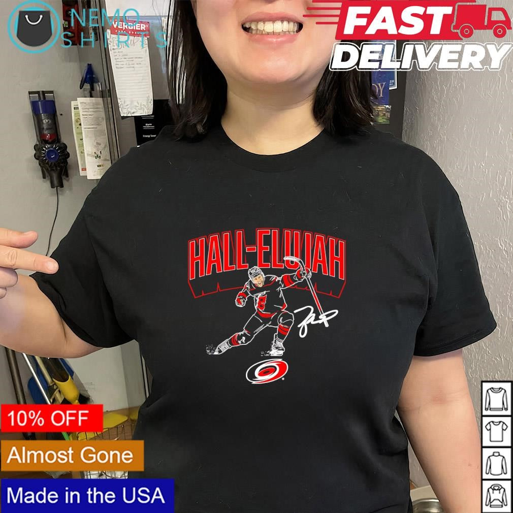Hall-Elujah Taylor Hall player Carolina Hurricanes signature shirt