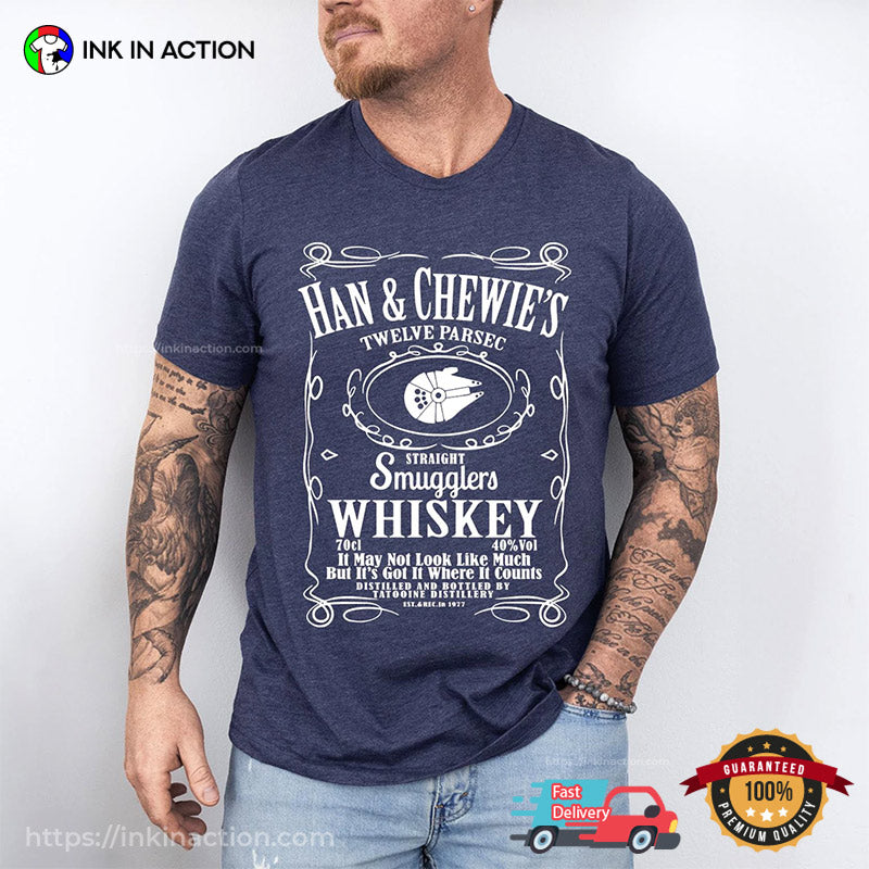 Han Chewie’s Twelve Parsec Straight Smugglers Whiskey T-shirt