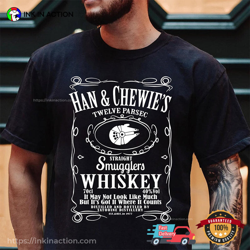 Han Chewie’s Twelve Parsec Straight Smugglers Whiskey T-shirt
