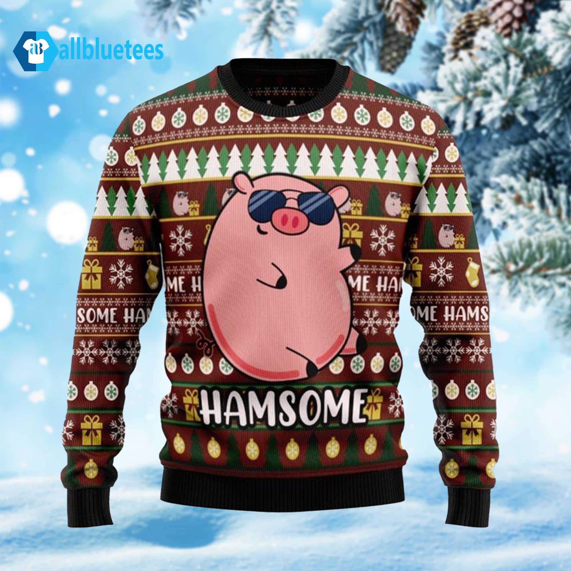 Hamsome Cute Pig Ugly Christmas Sweater