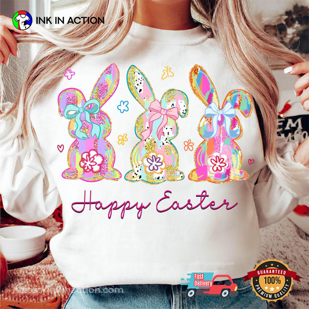 Happy Easter Coquette Easter Bunny T-shirt