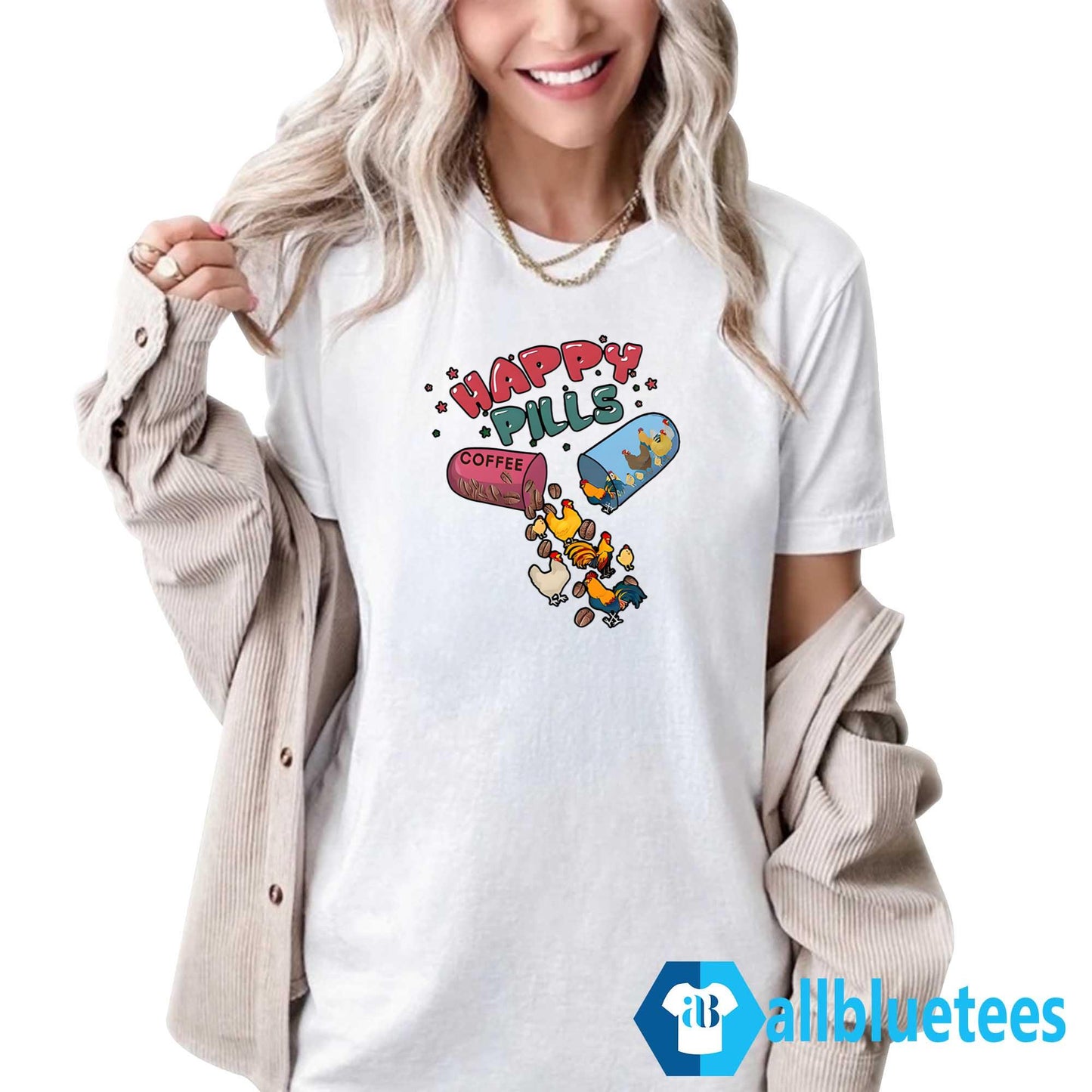 Happy Pills Coffee Chicken Shirt