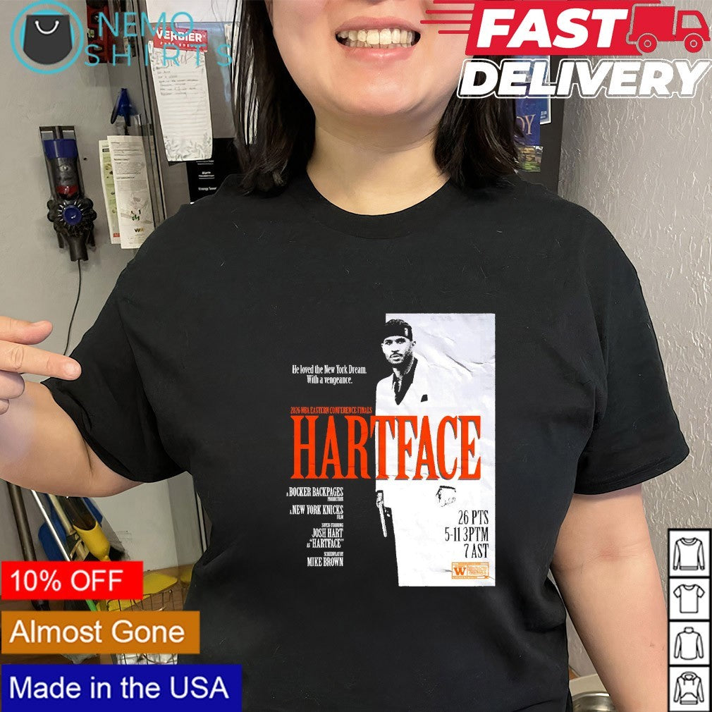 Hartface Josh Hart New York Knicks 2026 NBA Eastern Conference Finals shirt