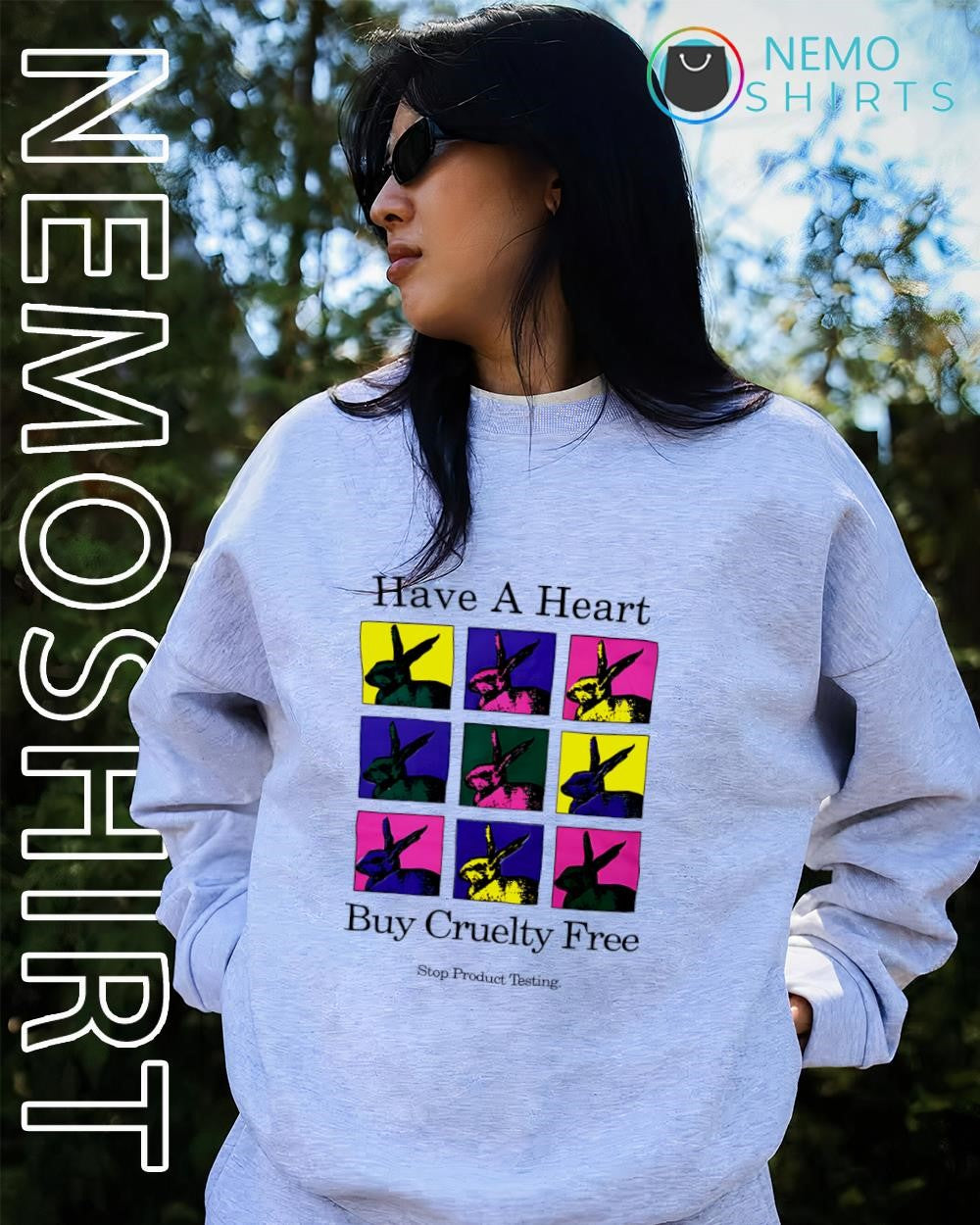 Have a heart buy cruelty free stop product testing rabbits shirt