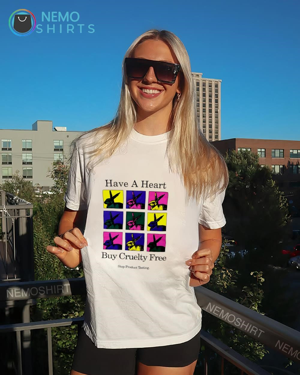 Have a heart buy cruelty free stop product testing rabbits shirt