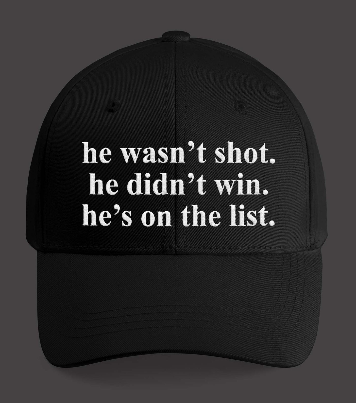 He Wasn’t Shot He Didn’t Win He’s On The List Hat