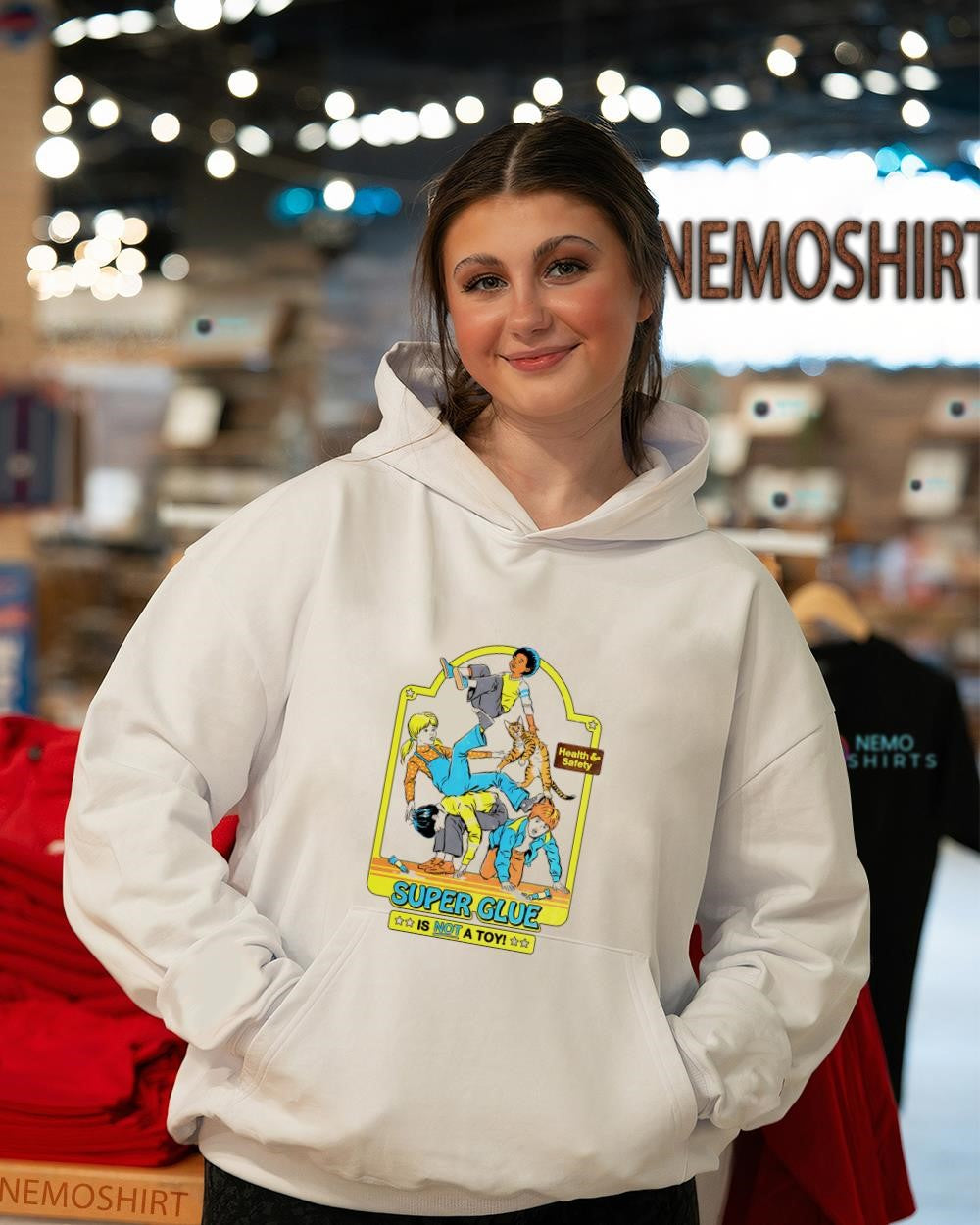 Health and Safety super glue is not a toy shirt