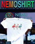 Hello summer three flamingos graphic shirt