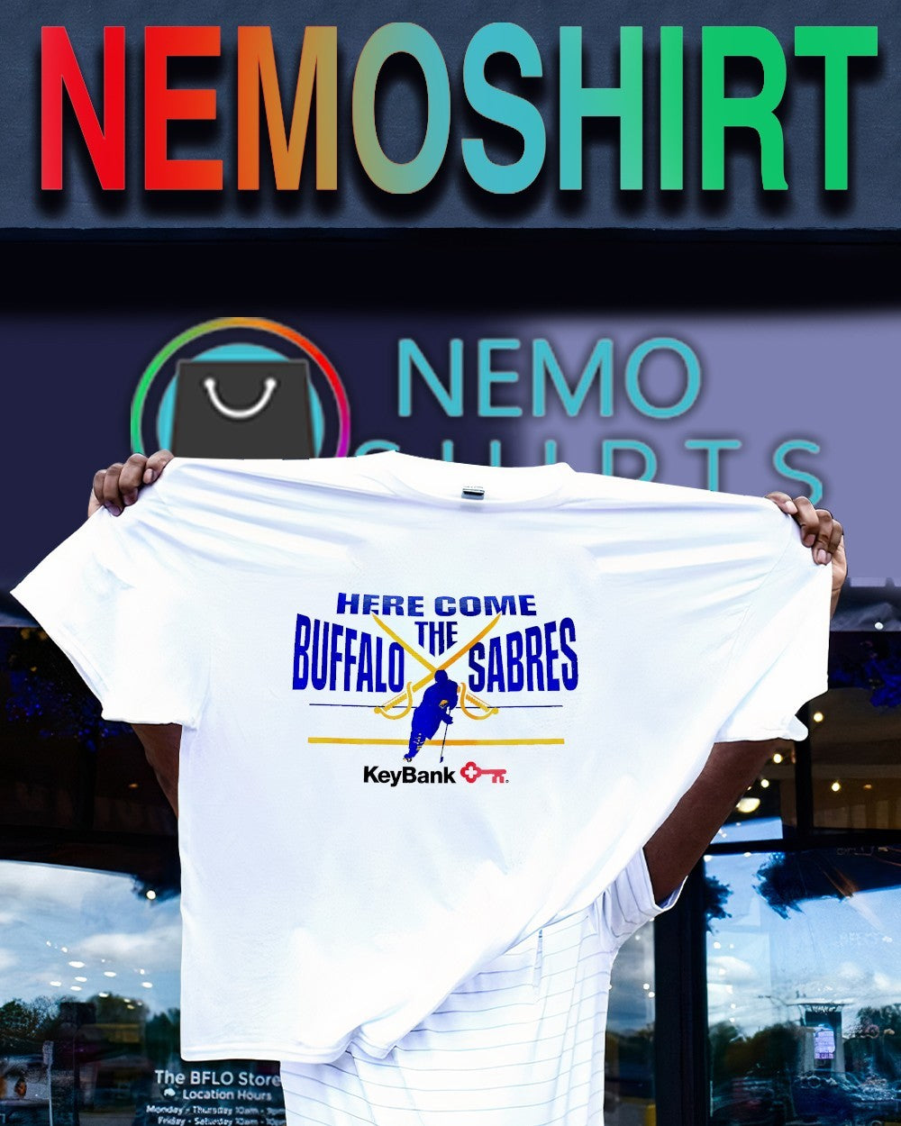 Here come the Buffalo Sabres game 7 KeyBank logo shirt