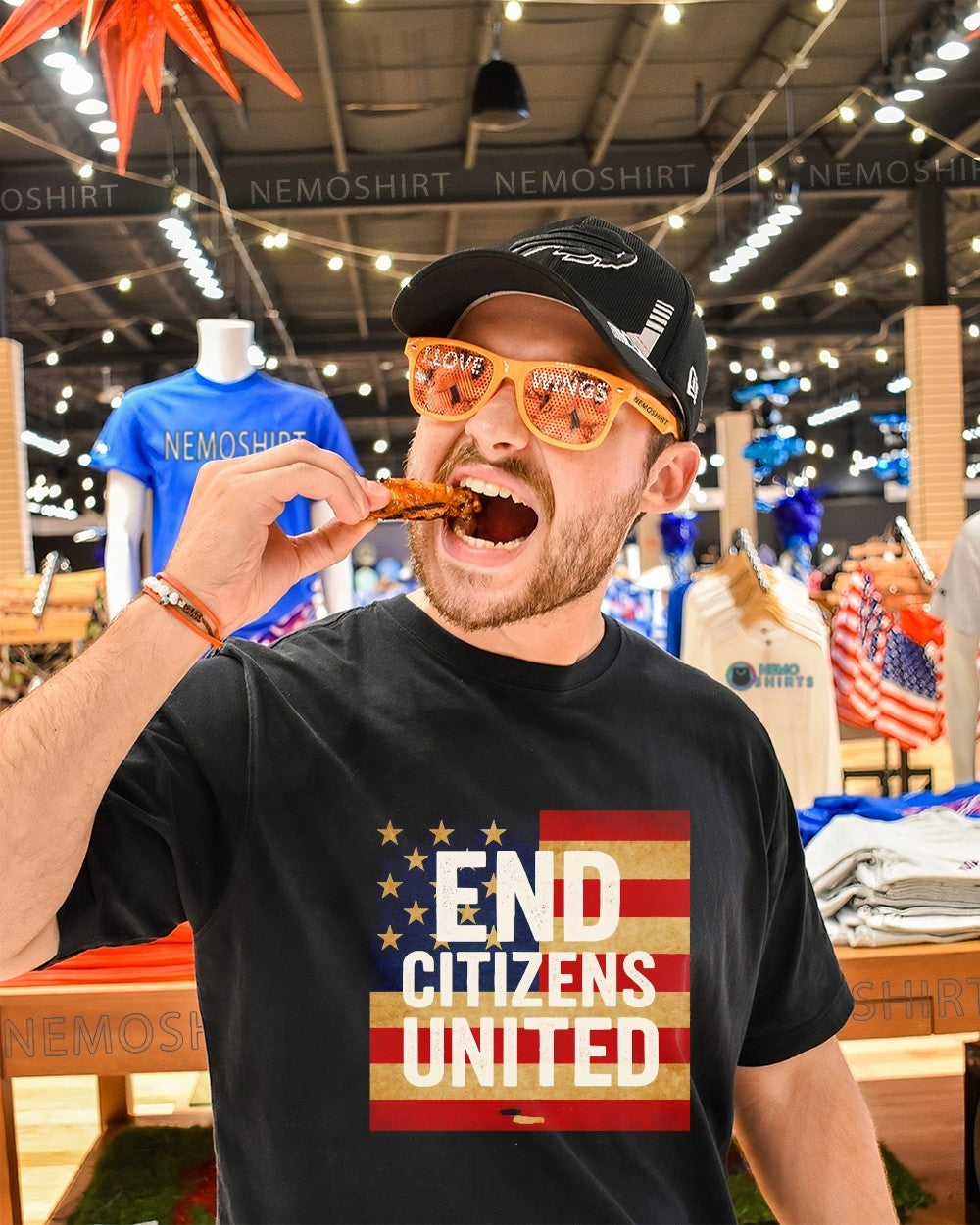 End citizens United flag shirt