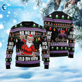 Ho Ho Ho Hold My Wine Santa Ugly Christmas Sweater
