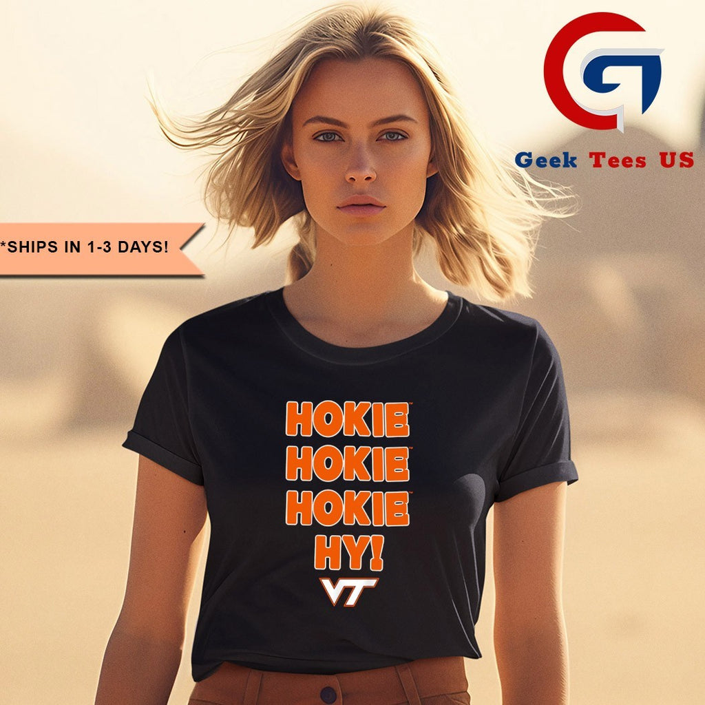 Hokie Hokie Hokie Hy slogan Virginia Tech Hokies football shirt