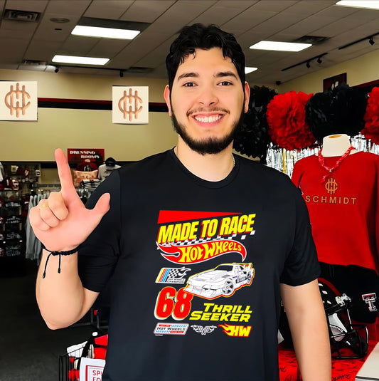 Wheels Thrill Seeker made to race graphic shirt