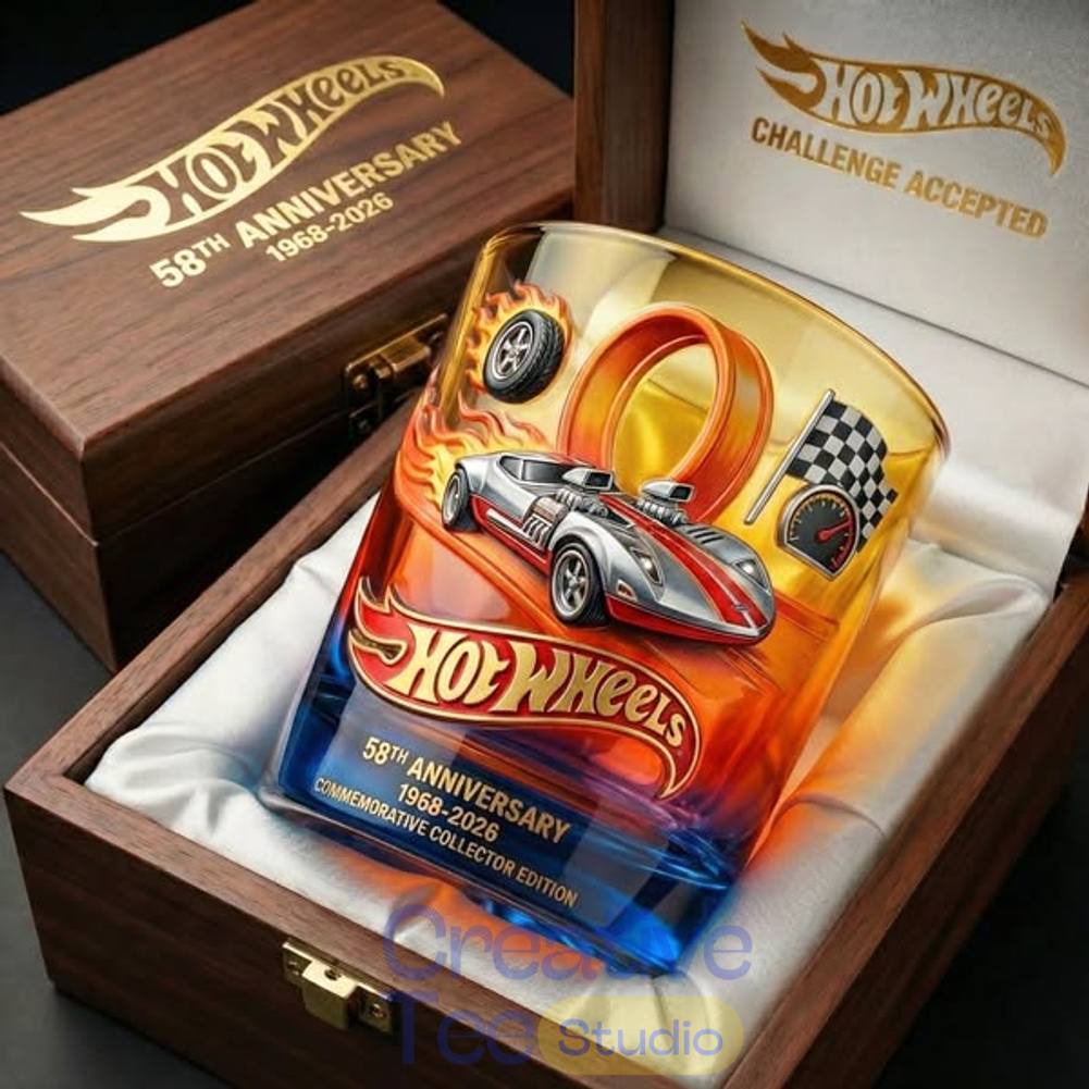 Hotwheels 58th Anniversary Special Whiskey Glass