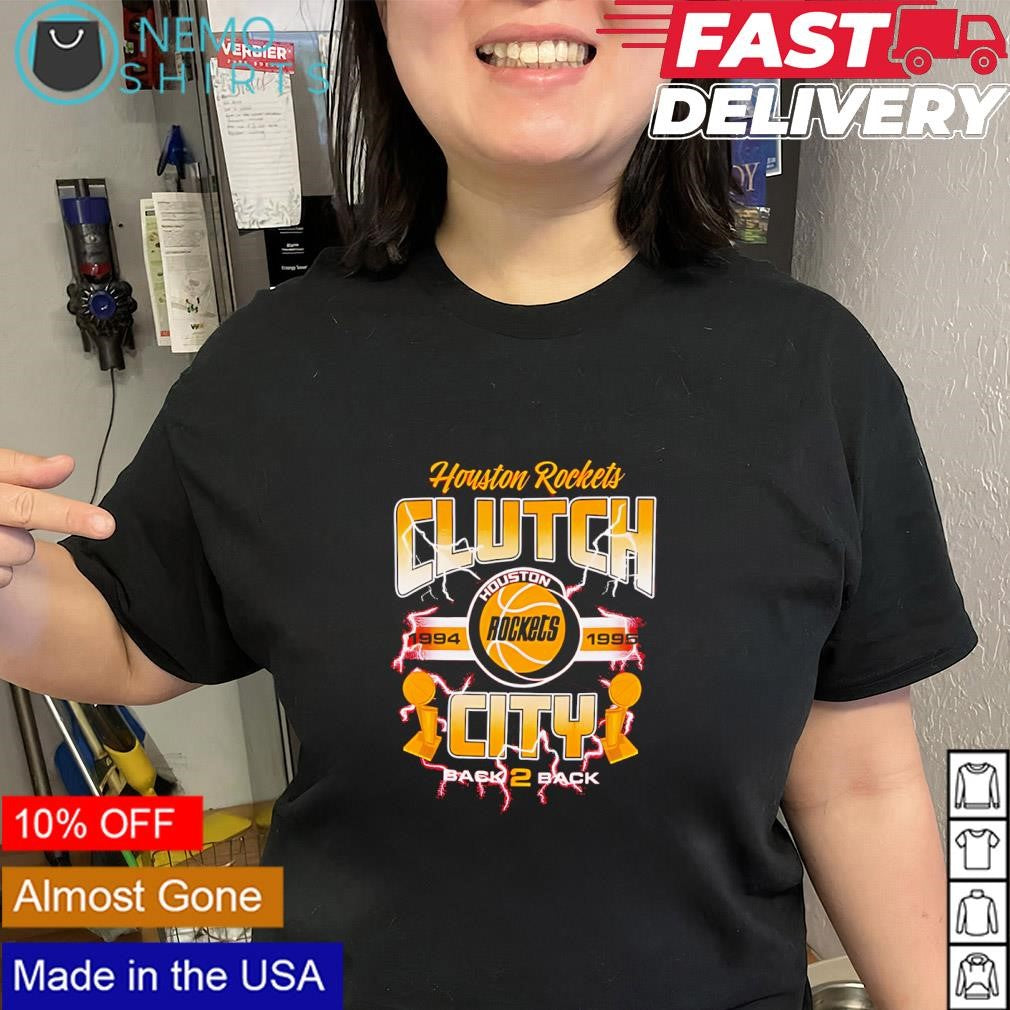 Houston Rockets Clutch City back 2 back 1994-1995 logo shirt