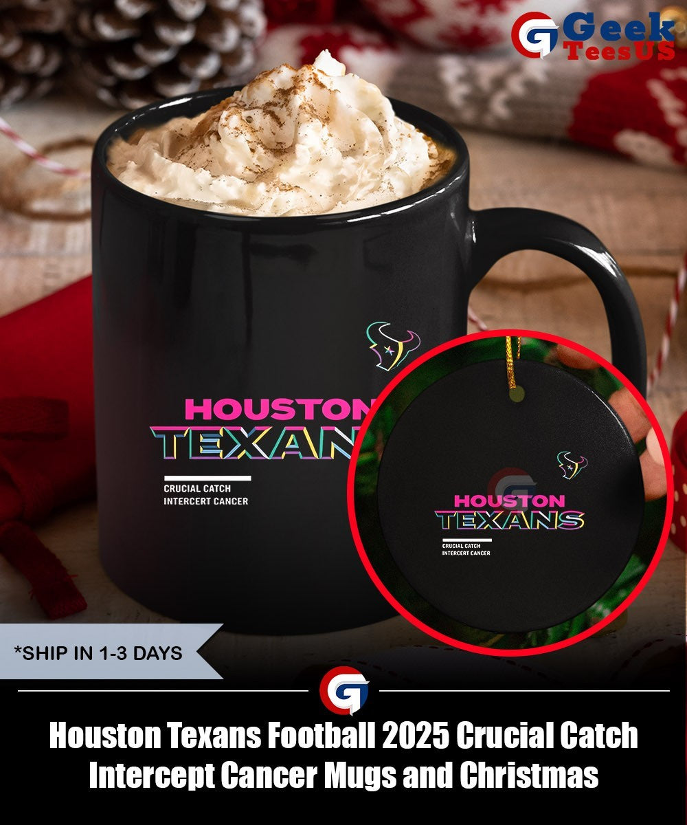Houston Texans Football 2025 Crucial Catch Intercept Cancer shirt