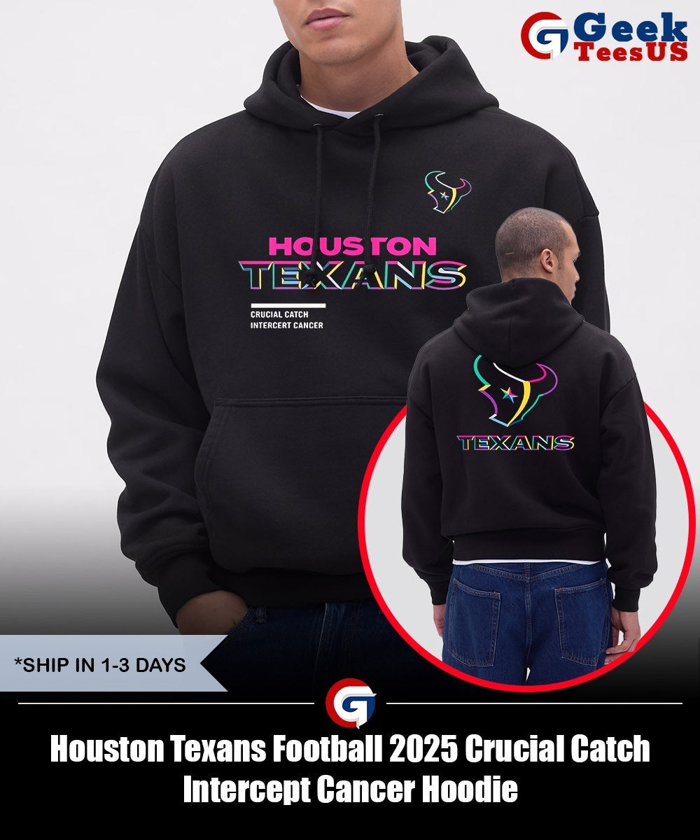 Houston Texans Football 2025 Crucial Catch Intercept Cancer shirt