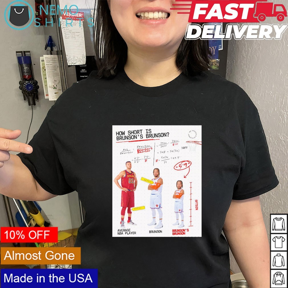How Short is Brunson’s Brunson Knicks Jalen Brunson average shirt