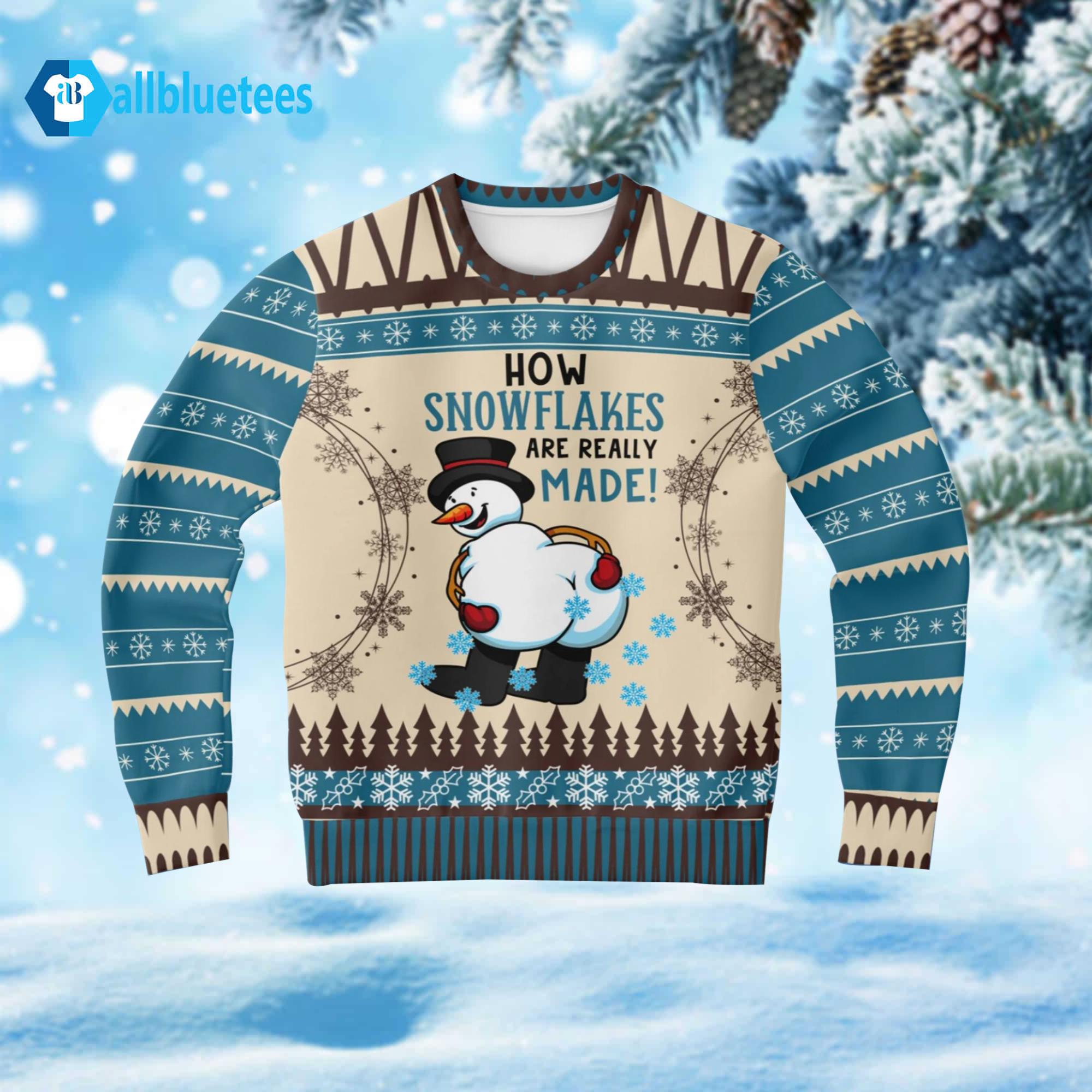 How Snowflakes Are Really Made Ugly Christmas Sweater
