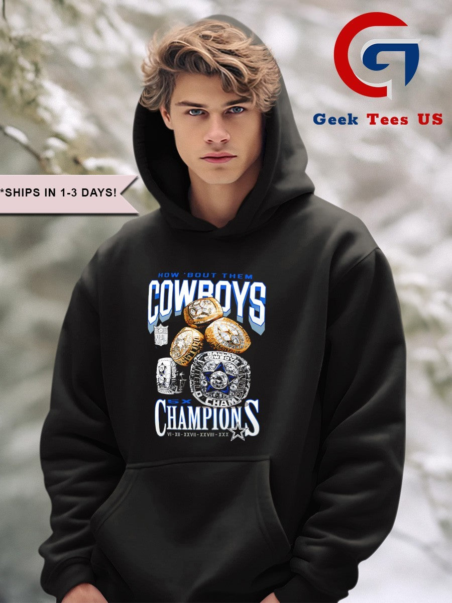 How ’bout them Dallas Cowboys 5X Champions rings shirt