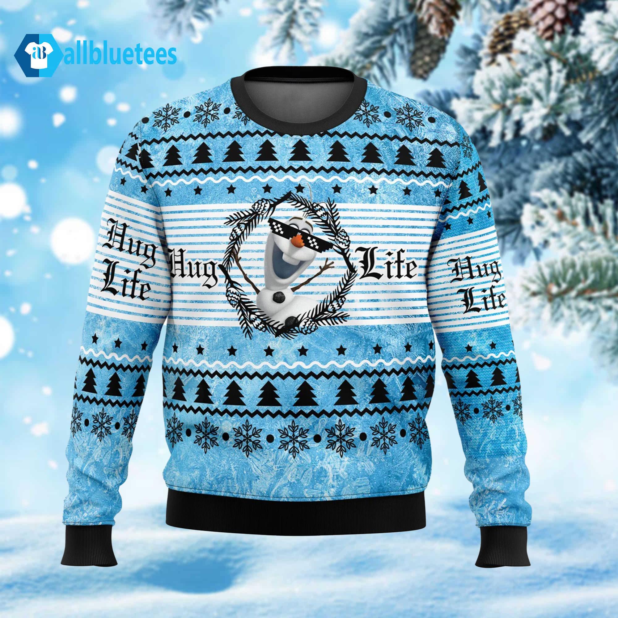 Hug Life Olaf Ugly Christmas Sweater