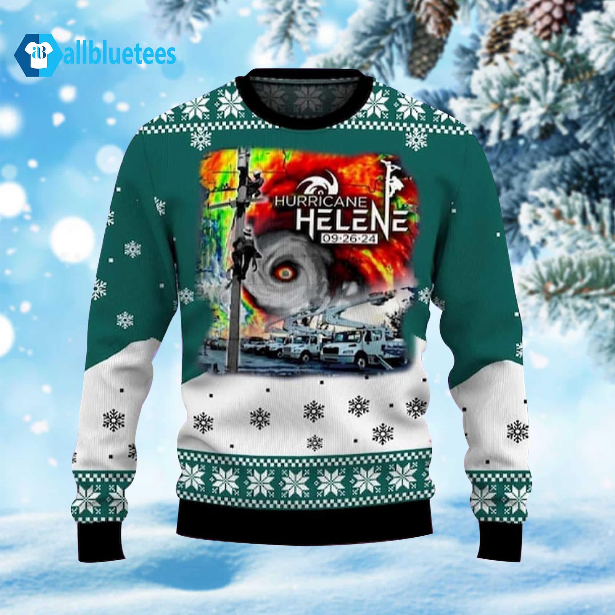 Hurricane Helena 2024 Ugly Christmas Sweater