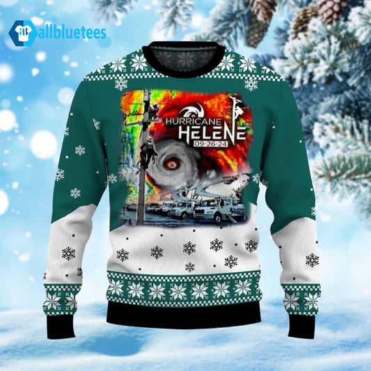 Hurricane Helena 2024 Ugly Christmas Sweater