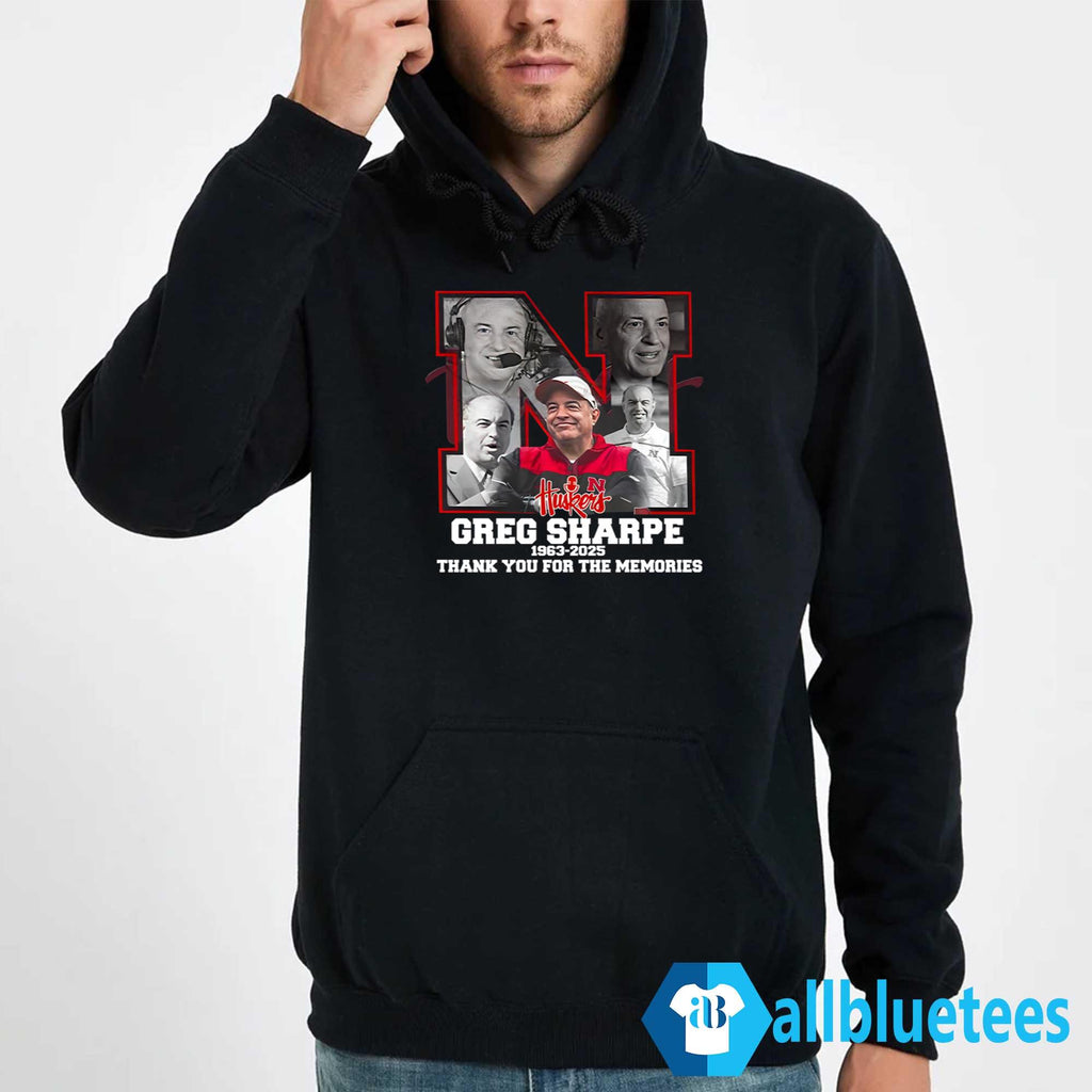 Huskers Greg Sharpe 1963-2025 Thank You For The Memories Shirt