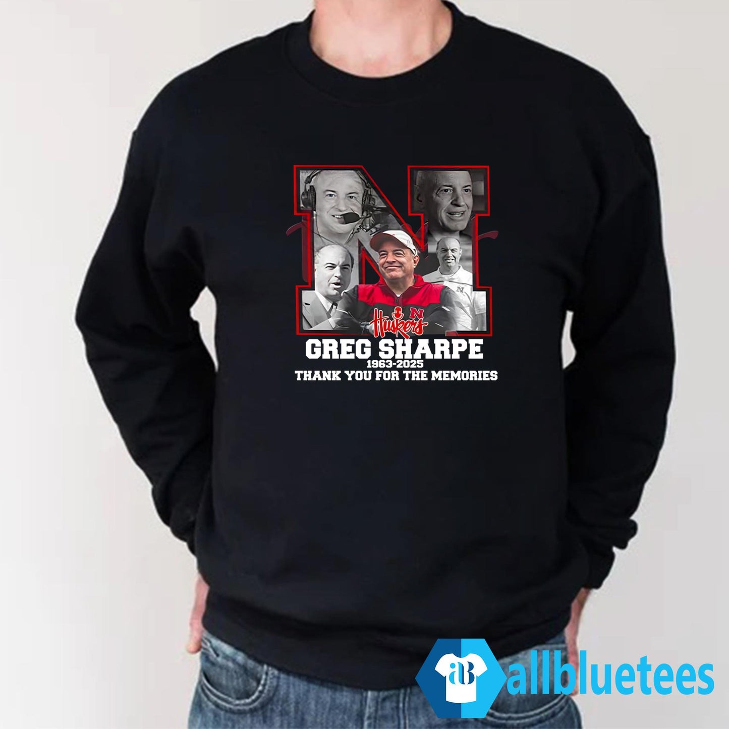 Huskers Greg Sharpe 1963-2025 Thank You For The Memories Shirt