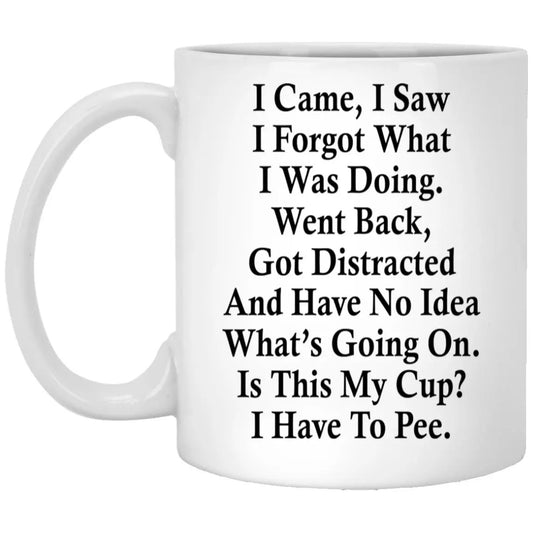 I Came I Saw I Forgot What I Was Doing Went Back Mug
