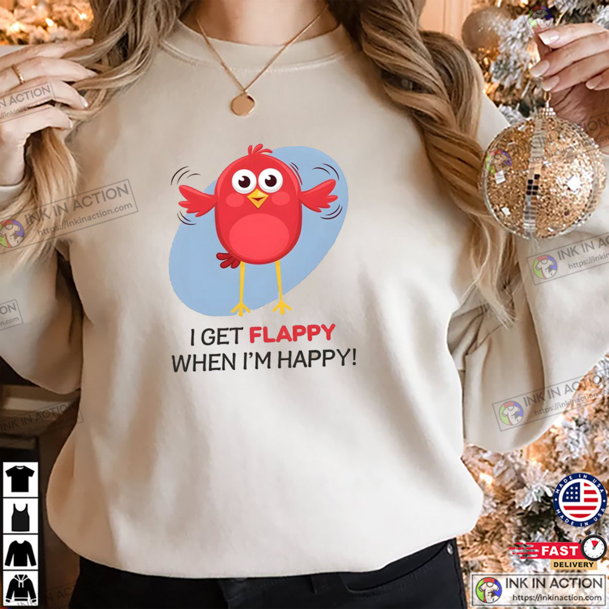 I Get Flappy When I’m Happy Positive T-shirt