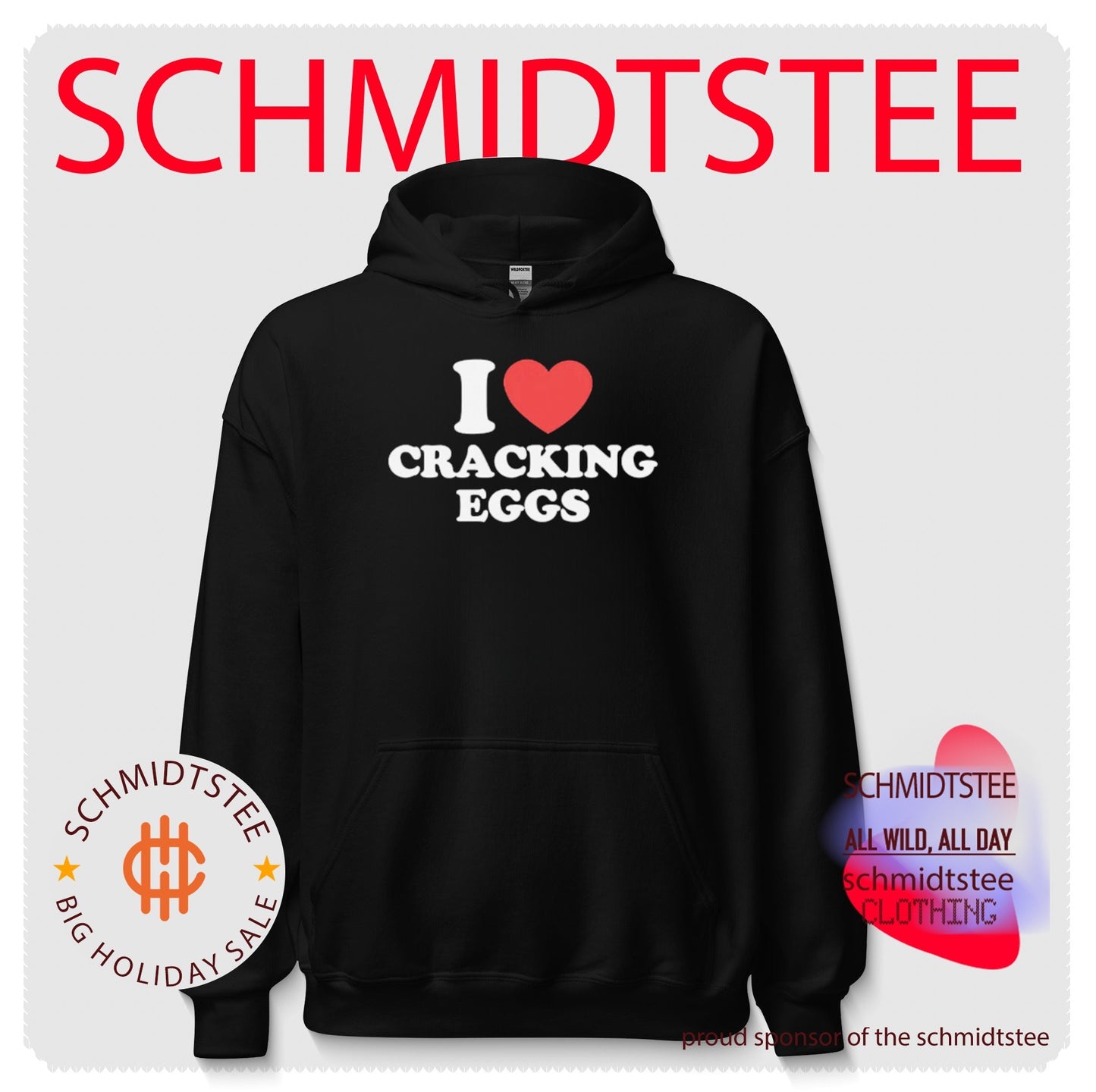 I Love Cracking Eggs heart text classic shirt