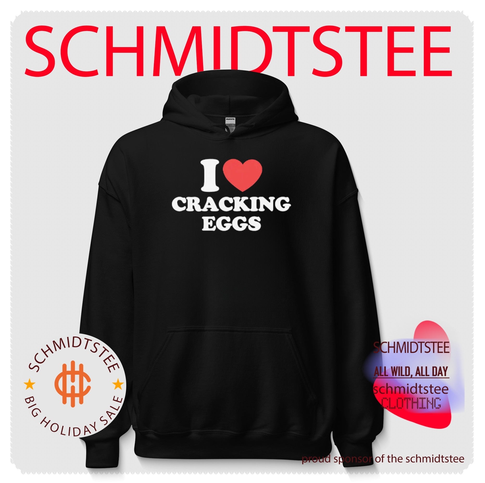 I Love Cracking Eggs heart text classic shirt