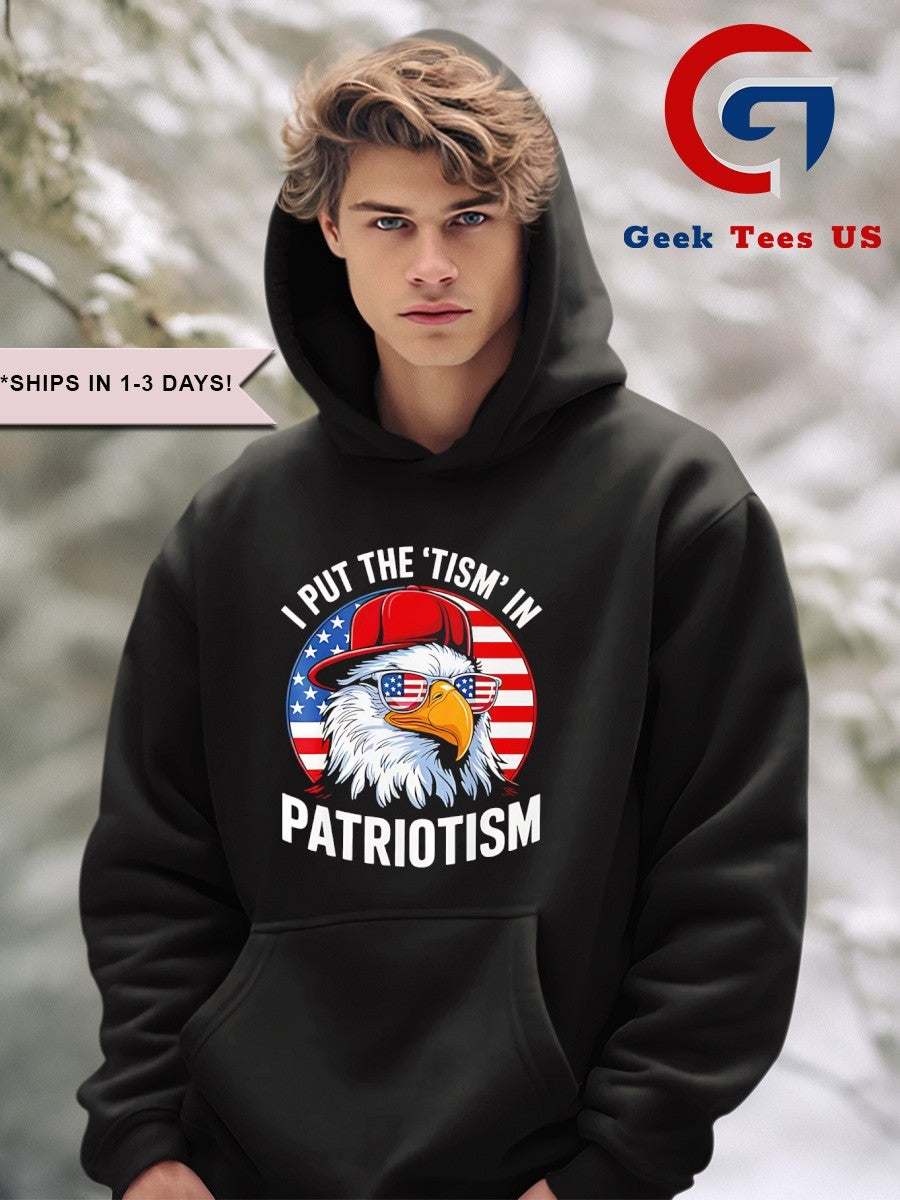 I Put The Tism In Patriotism Athletic American Bald Eagle shirt