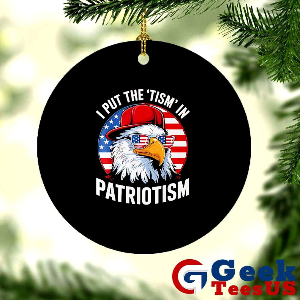 I Put The Tism In Patriotism Athletic American Bald Eagle shirt