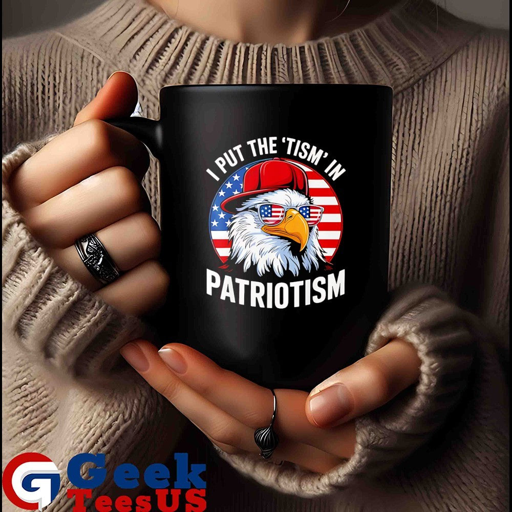 I Put The Tism In Patriotism Athletic American Bald Eagle shirt