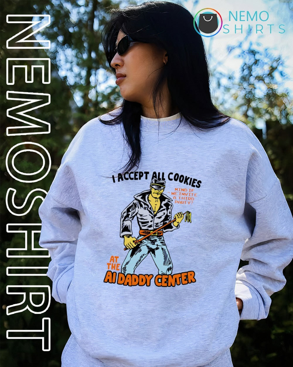 I accept all cookies at the AI daddy center shirt