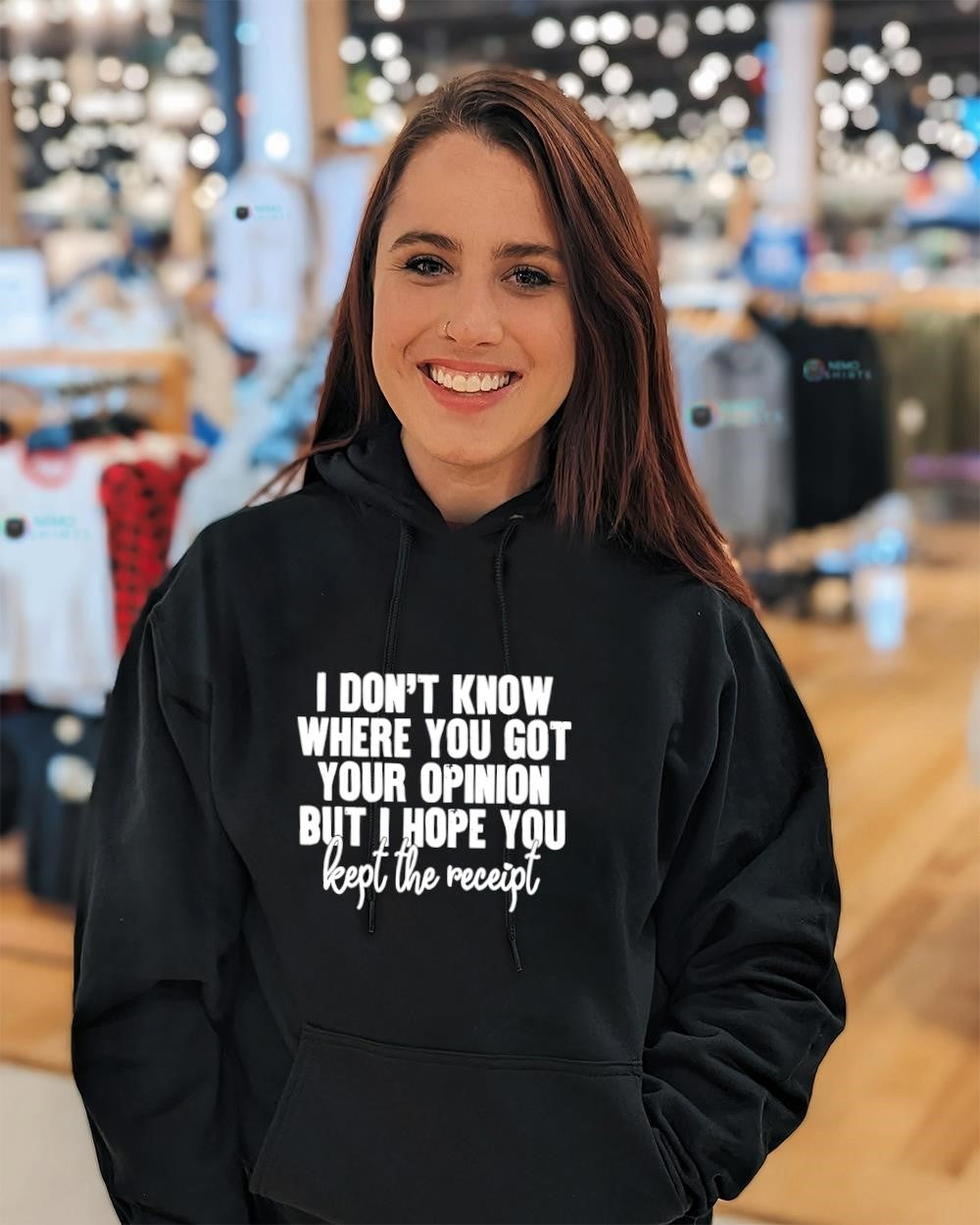 I don’t know where you got your opinion but I hope you kept the receip text shirt
