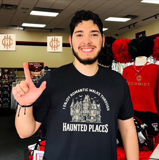 I enjoy romantic walks through haunted places shirt
