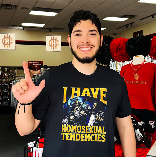I have homosexual tendencies hard skeleton shirt