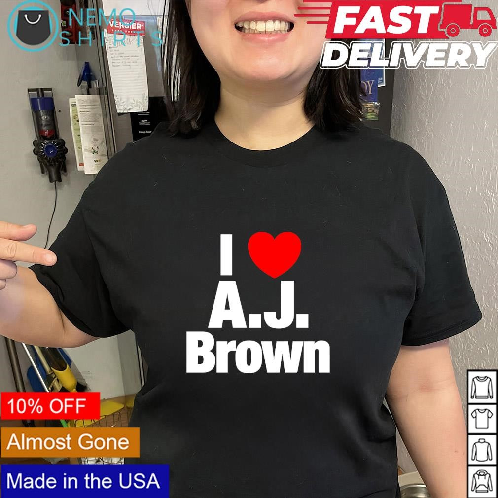 I heart A.J. Brown graphic shirt