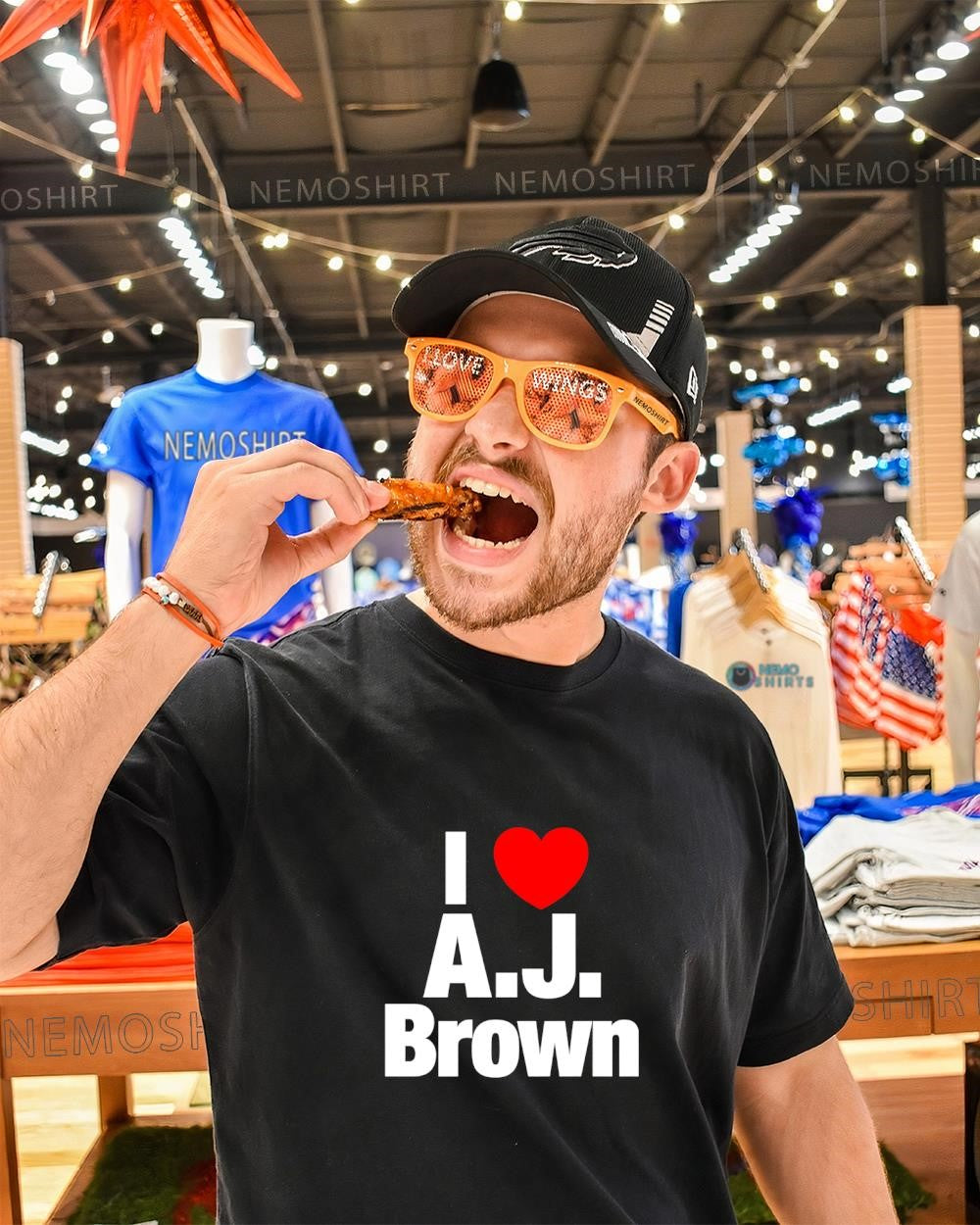 I heart A.J. Brown graphic shirt