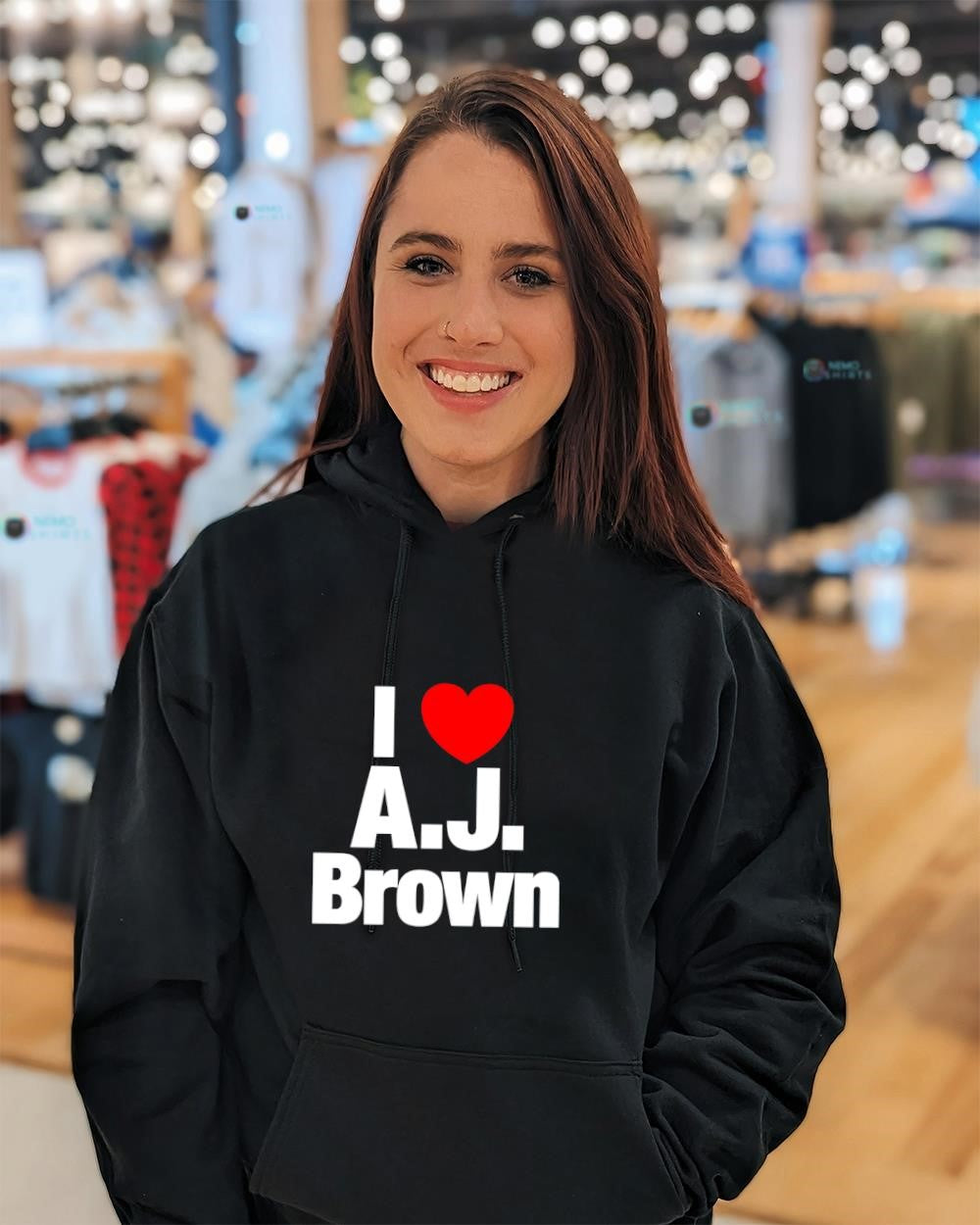 I heart A.J. Brown graphic shirt