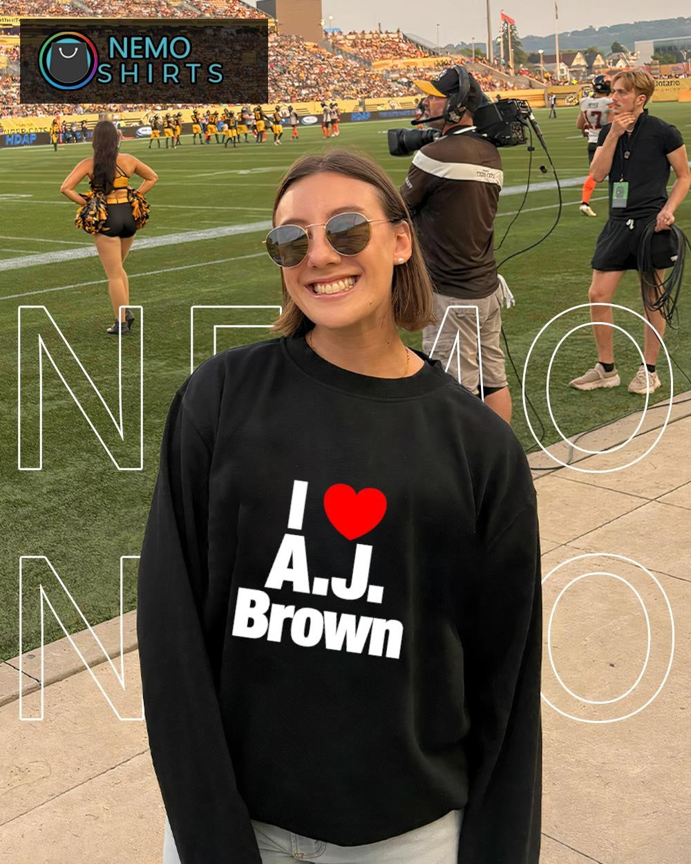 I heart A.J. Brown graphic shirt
