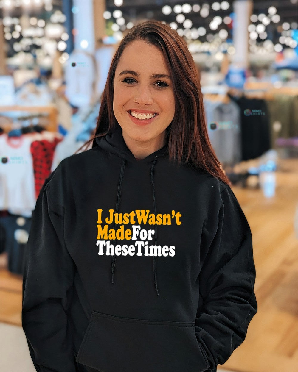 I just wasn’t made for these times text shirt